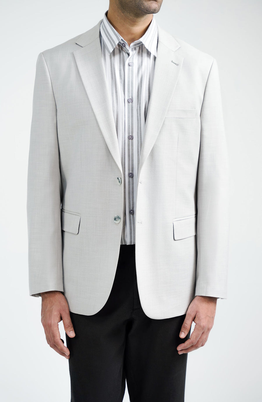 LINEN BLAZER - GREY