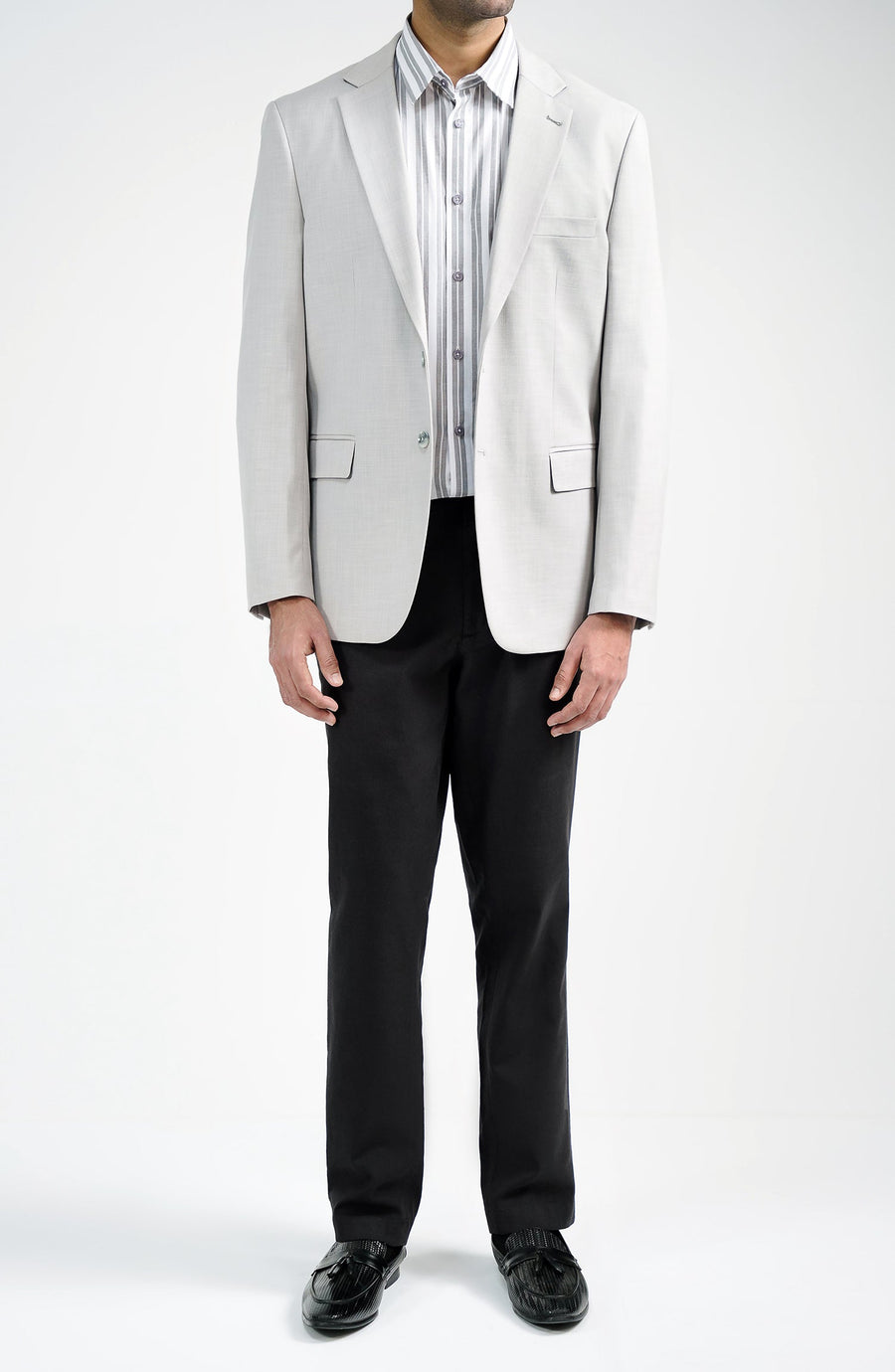 LINEN BLAZER - GREY