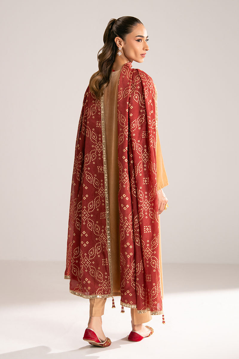 SAFFRON DUST-2PC (SHIRT & DUPATTA) - Pehnaawaa