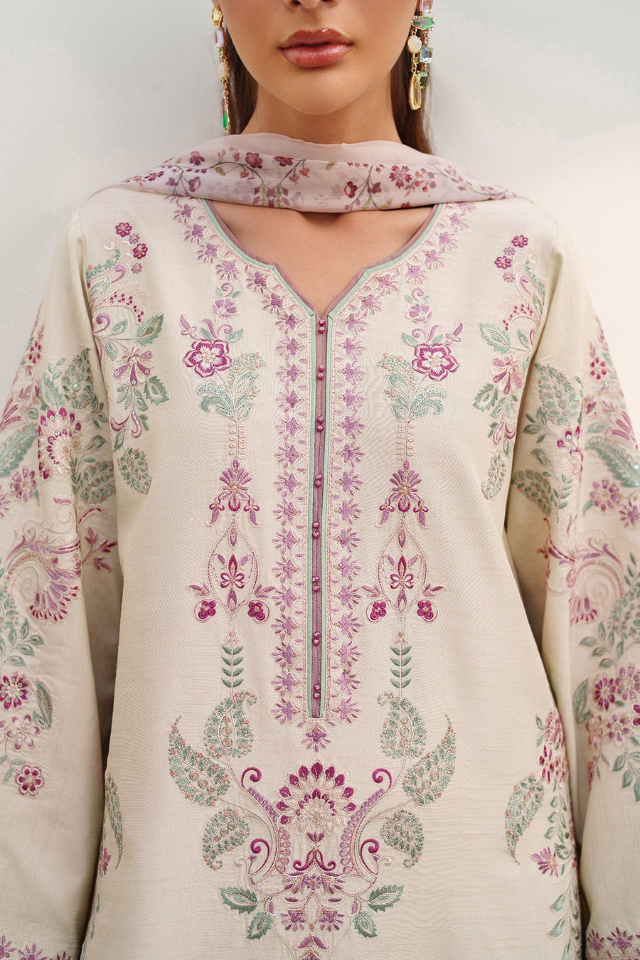 Printed Raw Silk FORMAL | 3-Piece No.2 V2 5T