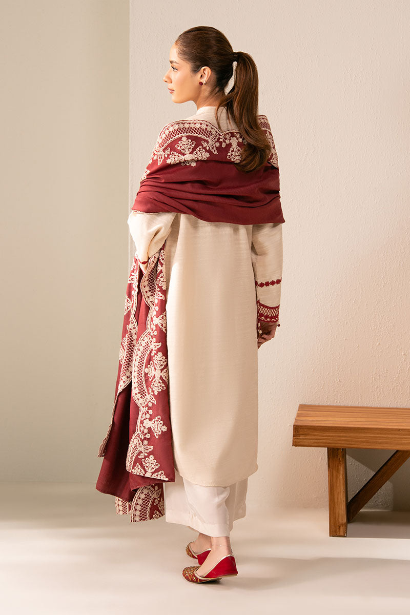CRIMSON BLUSH-2PC (SHIRT & DUPATTA) - Pehnaawaa
