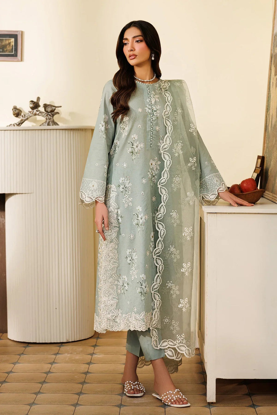 Ramih Embroidered Printed Lawn 3-Piece Suit