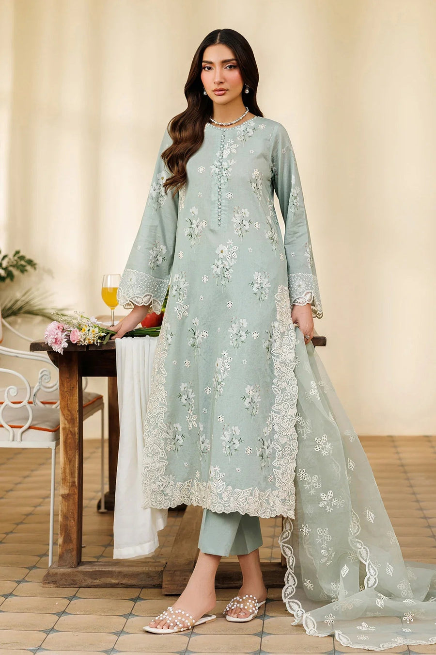 Ramih Embroidered Printed Lawn 3-Piece Suit
