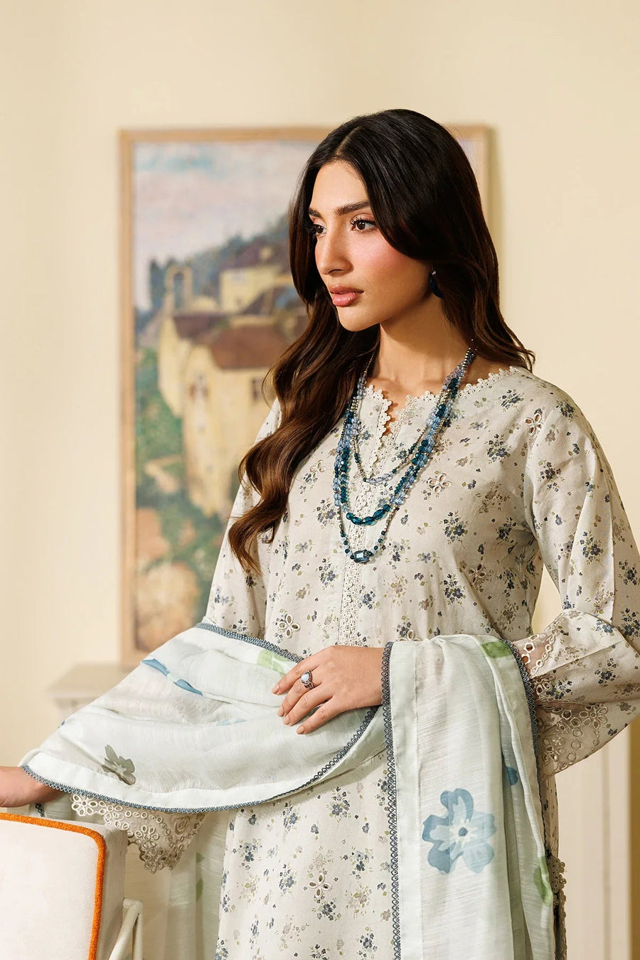 Jazan Embroidered Printed Lawn 3-Piece Suit