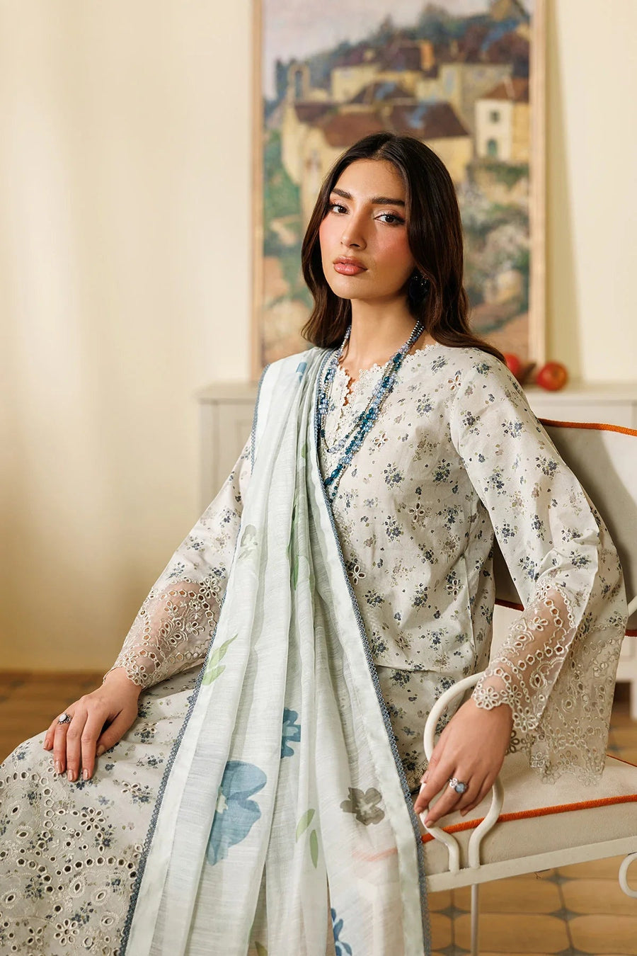 Jazan Embroidered Printed Lawn 3-Piece Suit