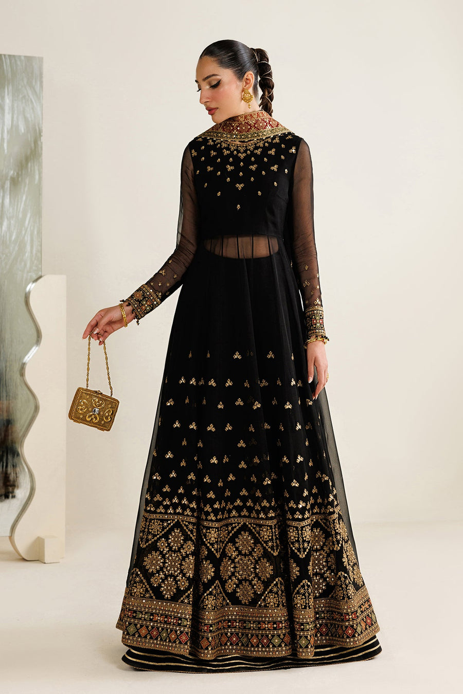 Embroidered Chiffon 3-Piece Formal Suit with Chiffon Dupatta