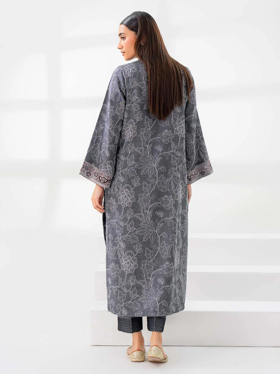 2 Piece Jacquard Suit - Embroidered (Pret) - Pehnaawaa