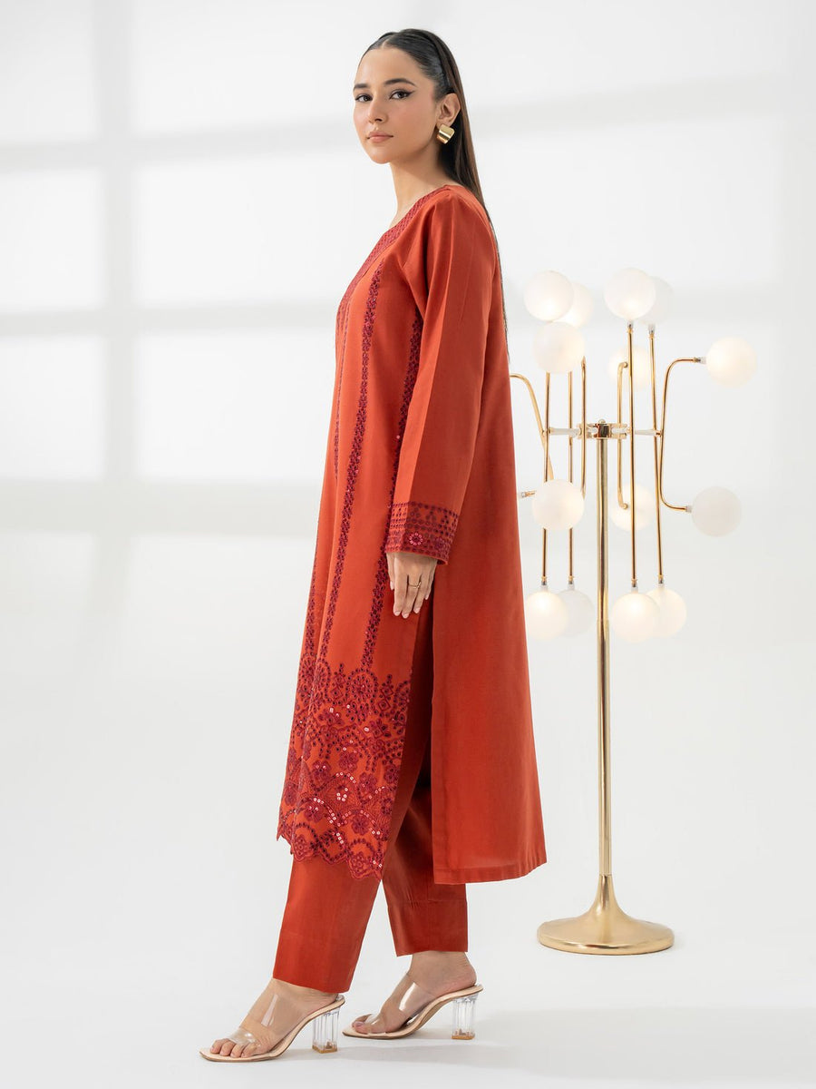 2 Piece Khaddar Suit - Embroidered (Pret) - Pehnaawaa