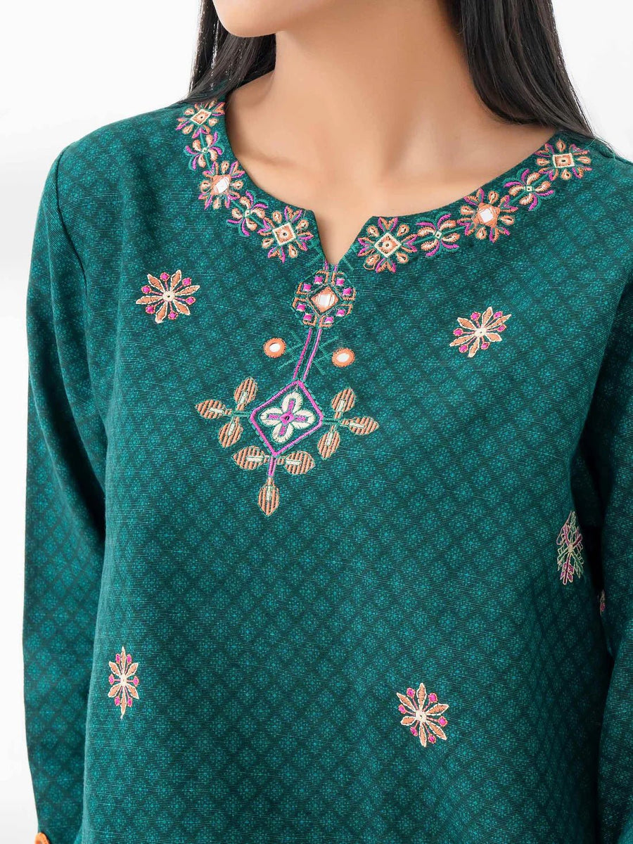 2 Piece Khaddar Suit - Embroidered (Pret) - Pehnaawaa