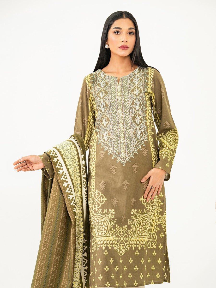 2 Piece Khaddar Suit - Embroidered (Pret) - Pehnaawaa
