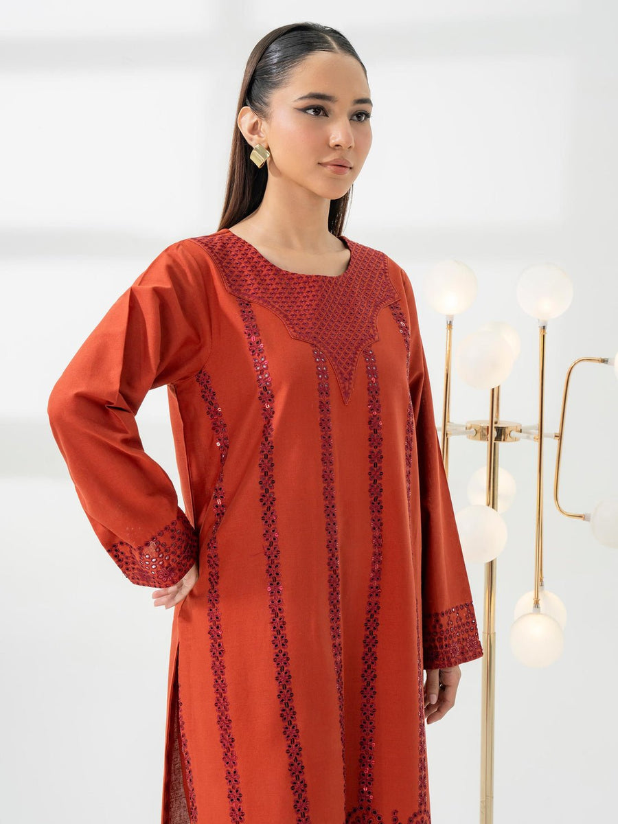 2 Piece Khaddar Suit - Embroidered (Pret) - Pehnaawaa