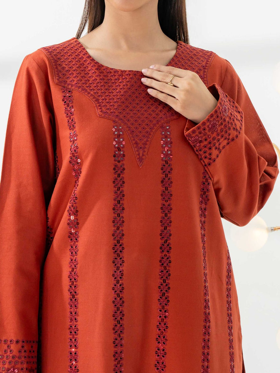 2 Piece Khaddar Suit - Embroidered (Pret) - Pehnaawaa