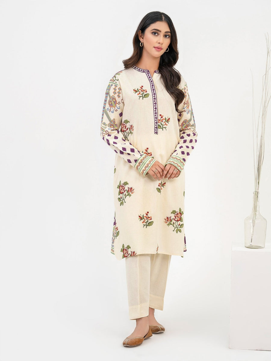 2 Piece Khaddar Suit - Embroidered(Pret) - Pehnaawaa