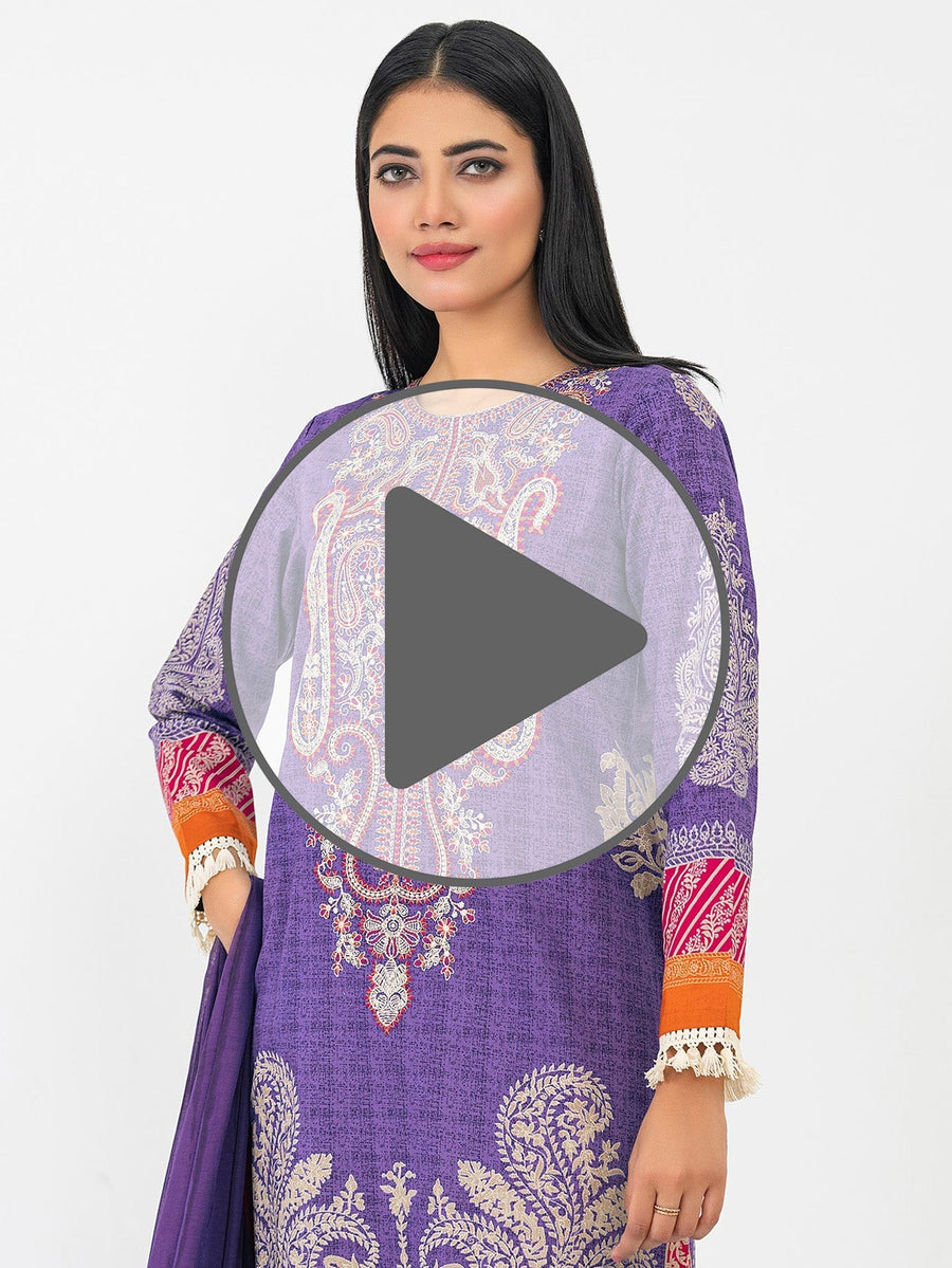 2 Piece Lawn Suit - Embroidered (Pret) - Pehnaawaa