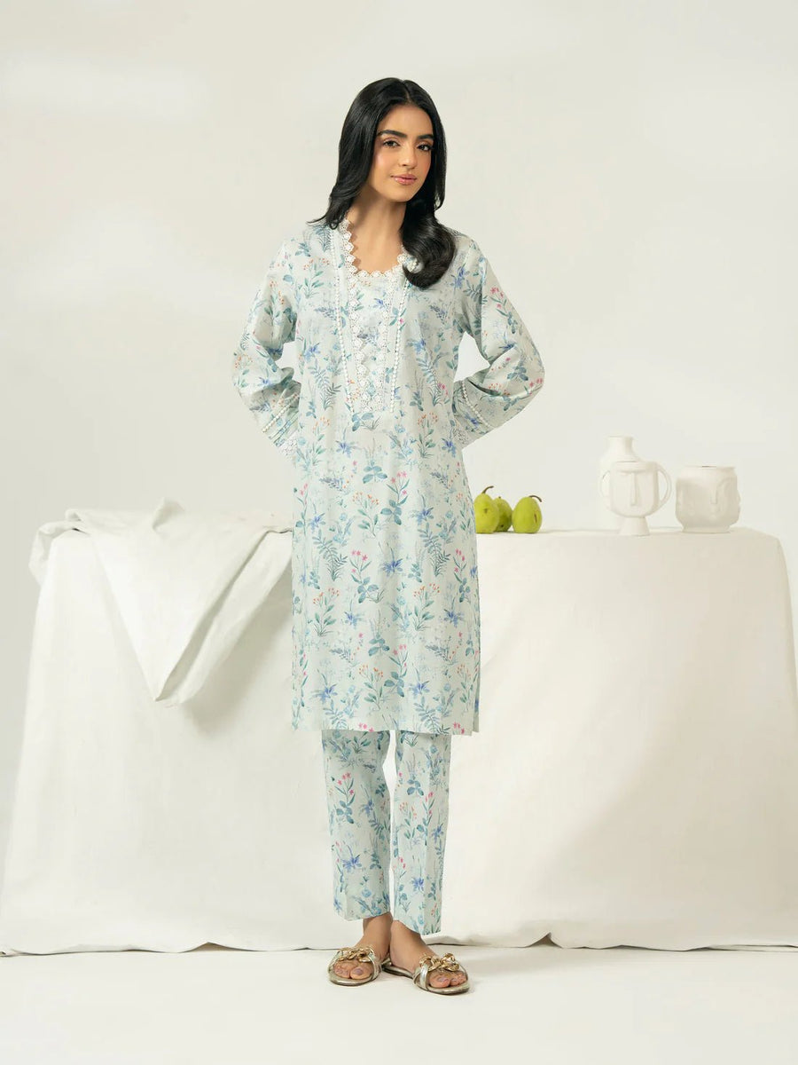 2 Piece Lawn Suit - Embroidered (Pret) - Pehnaawaa