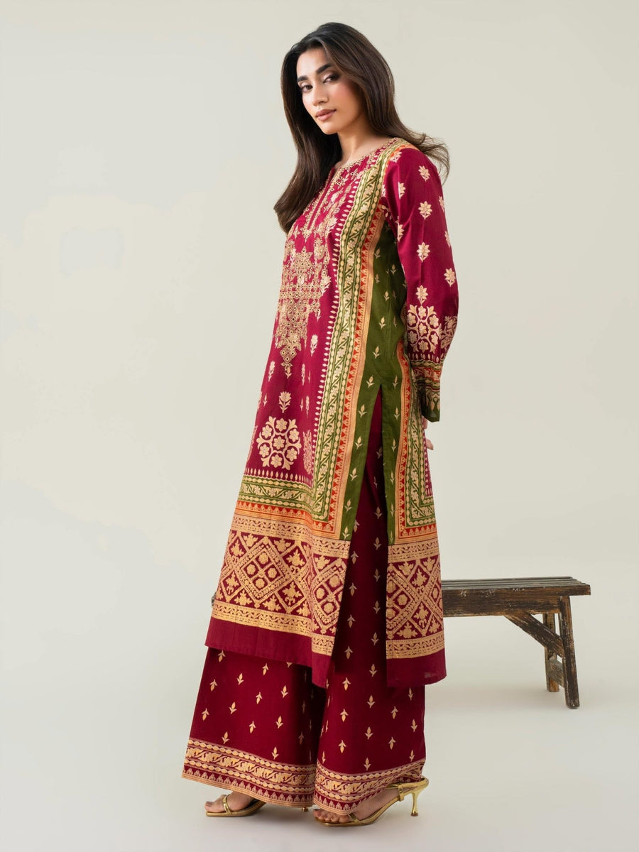 2 Piece Lawn Suit - Embroidered (Pret) - Pehnaawaa