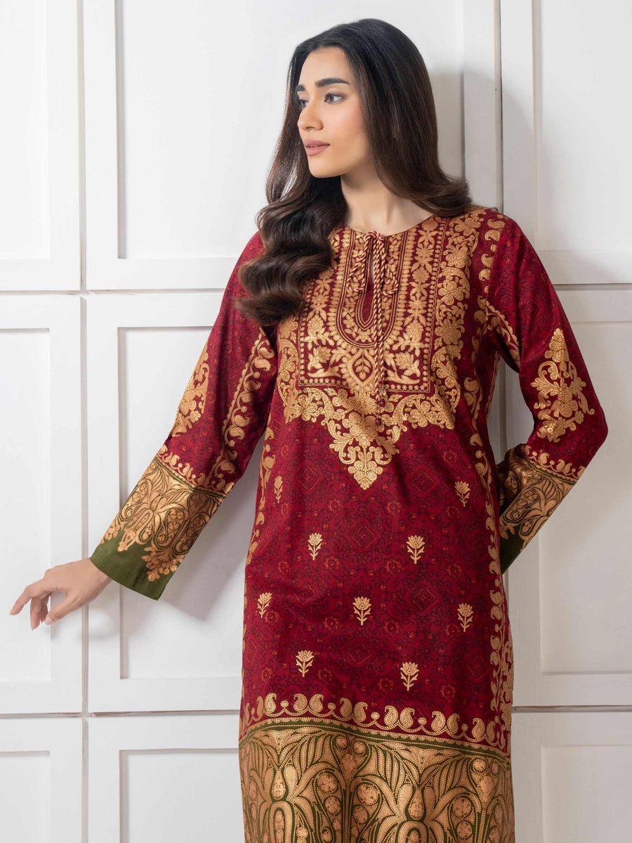 2 Piece Lawn Suit Printed (Pret) - Pehnaawaa
