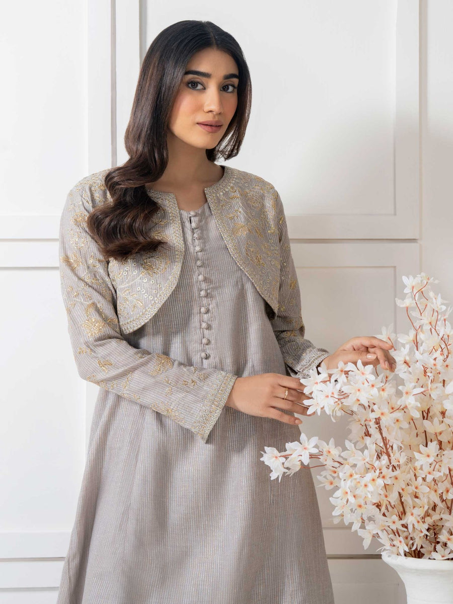 2 Piece Missouri Suit - Embroidered (Pret) - Pehnaawaa