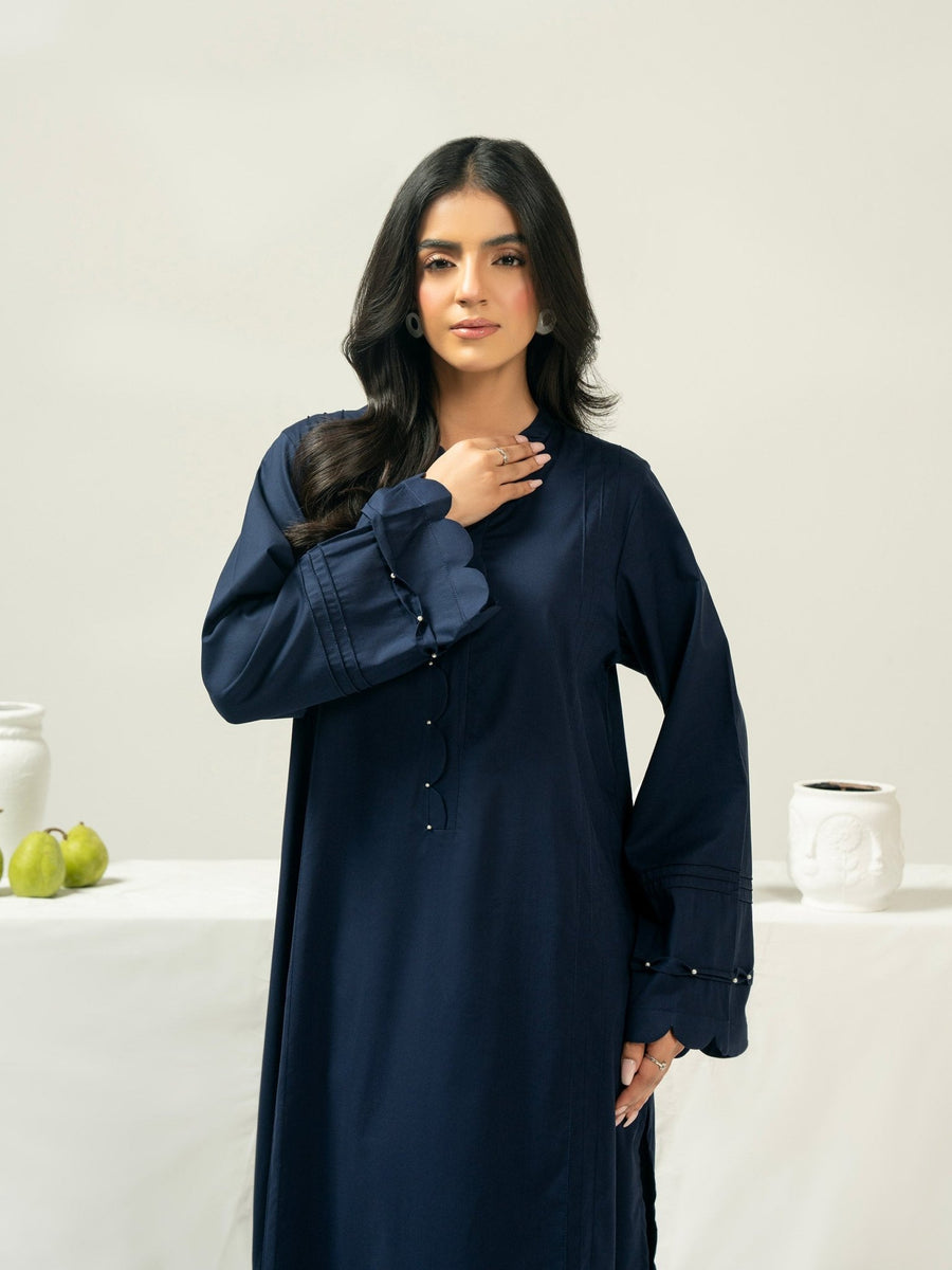 2 Piece Satin Suit - Dyed (Pret) - Pehnaawaa
