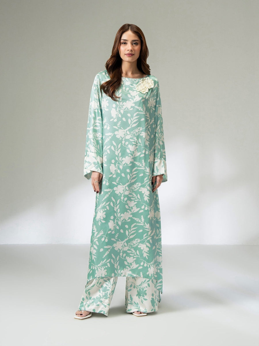 2 Piece Silk Suit (Pret) - Pehnaawaa