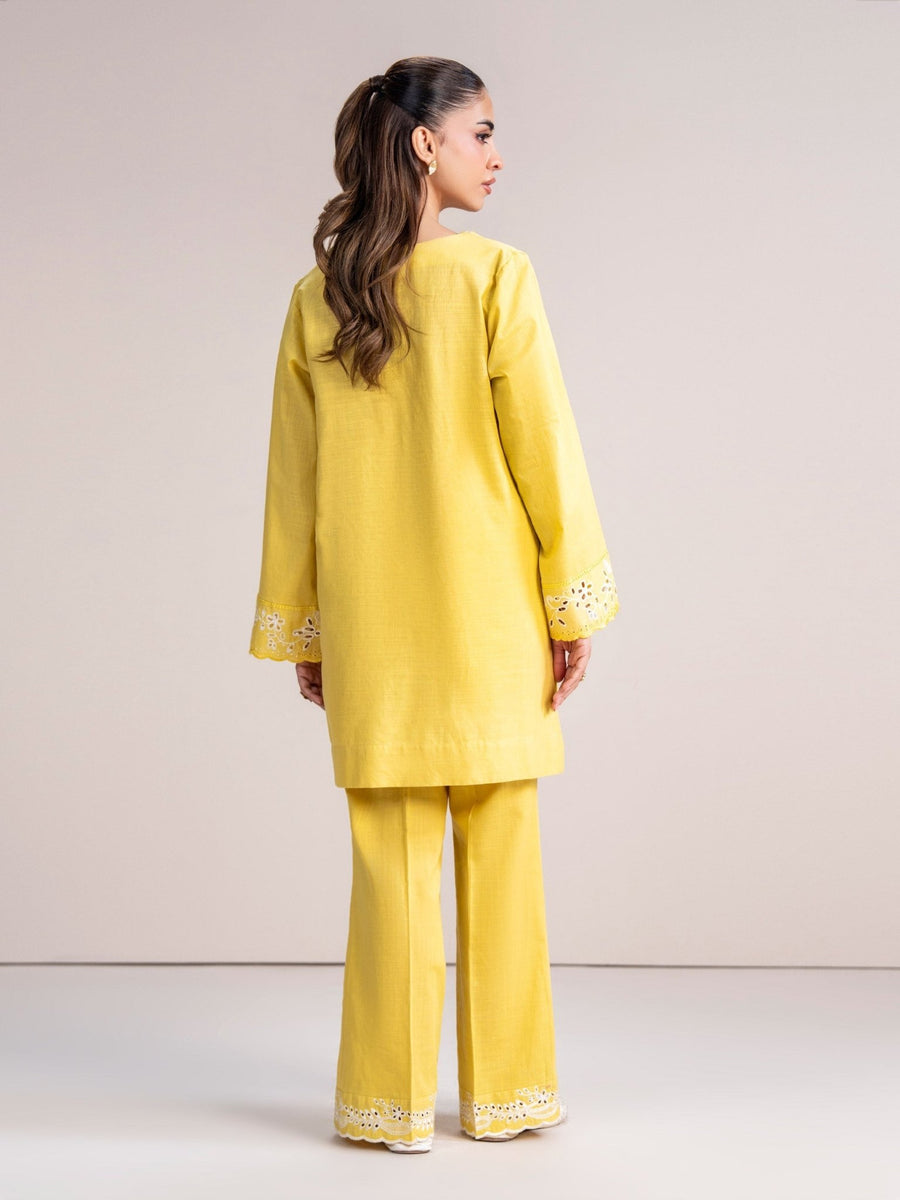 2 Piece Slub Khaddar Suit - Embroidered (Pret) - Pehnaawaa