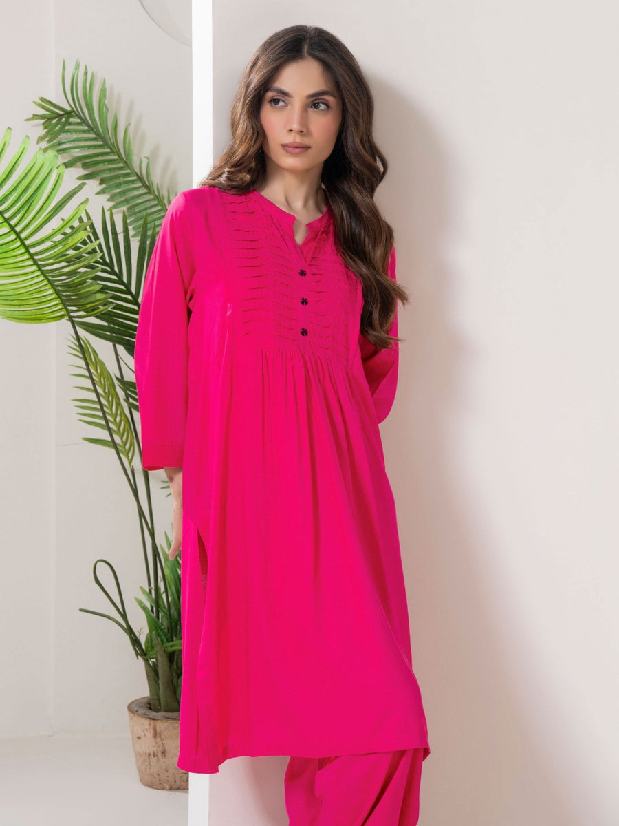 2 Piece Viscose Suit - Dyed (Pret) - Pehnaawaa
