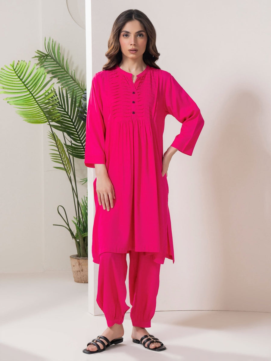 2 Piece Viscose Suit - Dyed (Pret) - Pehnaawaa