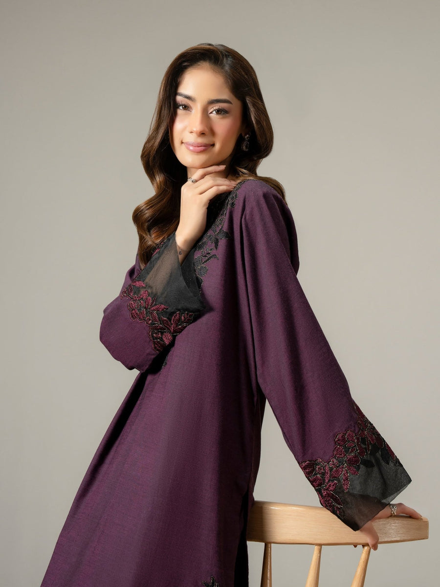 2 Piece Yarn Dyed Suit - Embroidered (Pret) - Pehnaawaa