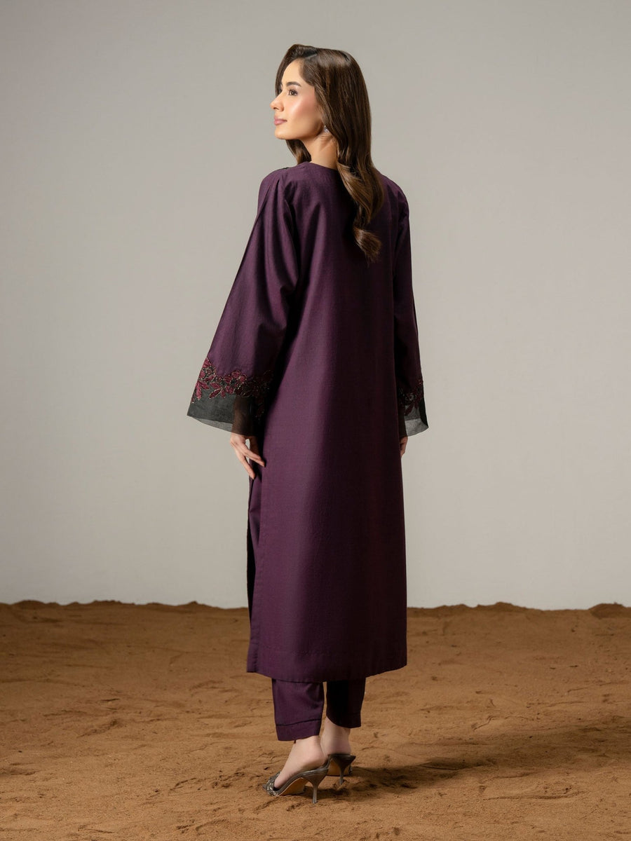 2 Piece Yarn Dyed Suit - Embroidered (Pret) - Pehnaawaa