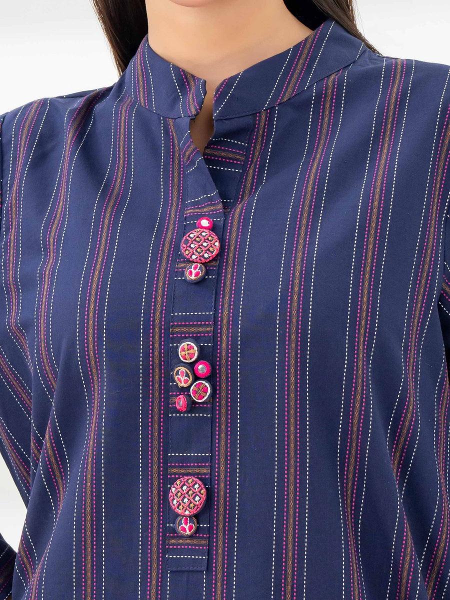 2 Piece Yarn Dyed Suit - Embroidered (Pret) - Pehnaawaa