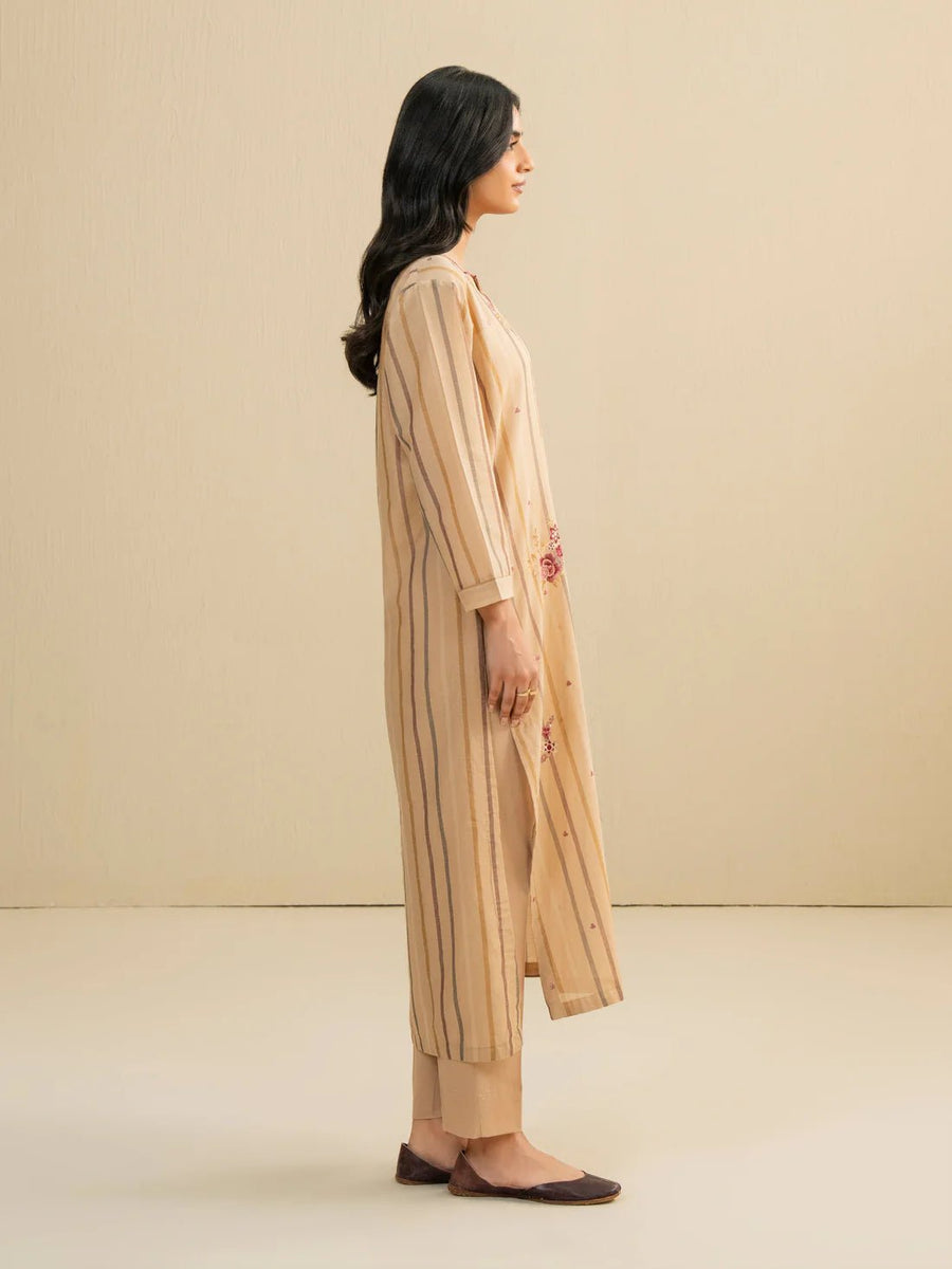 2 Piece Yarn Dyed Suit - Embroidered (Pret) - Pehnaawaa