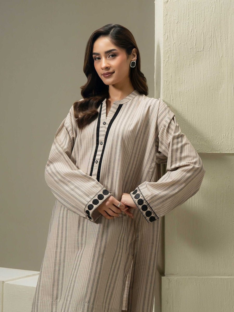 2 Piece Yarn Dyed Suit (Pret) - Pehnaawaa