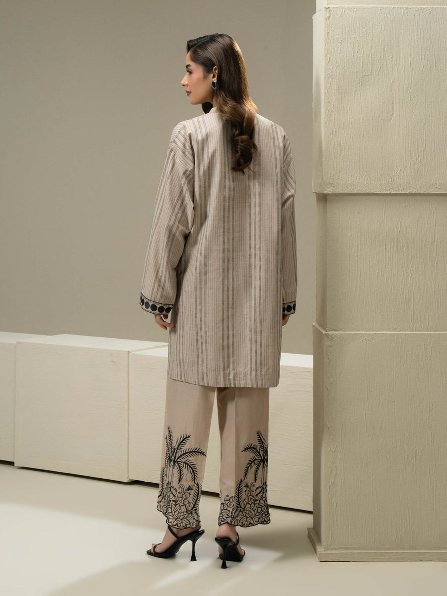 2 Piece Yarn Dyed Suit (Pret) - Pehnaawaa