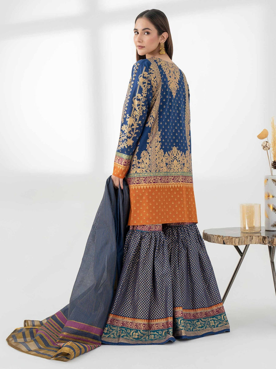 3 Piece Cambric Suit - Embroidered (Pret) - Pehnaawaa