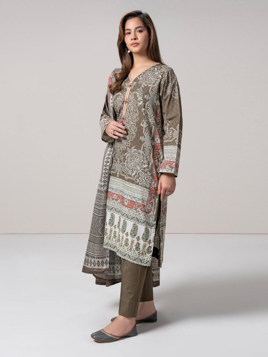 3 Piece Cotton Suit (Pret) - Pehnaawaa