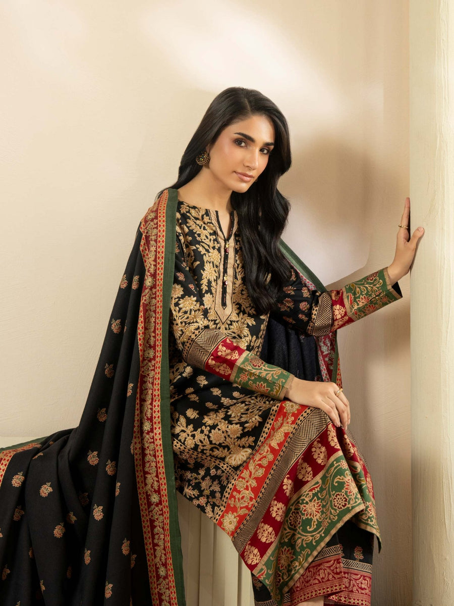3 Piece Khaddar Suit - Prined (Pret) - Pehnaawaa