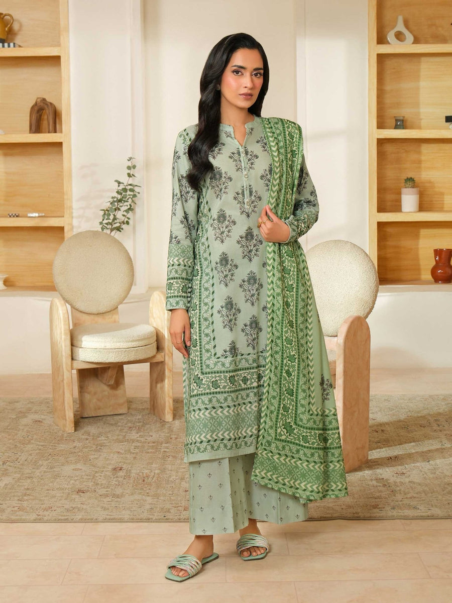 3 Piece Khaddar Suit - Printed (Unstitched) - Pehnaawaa