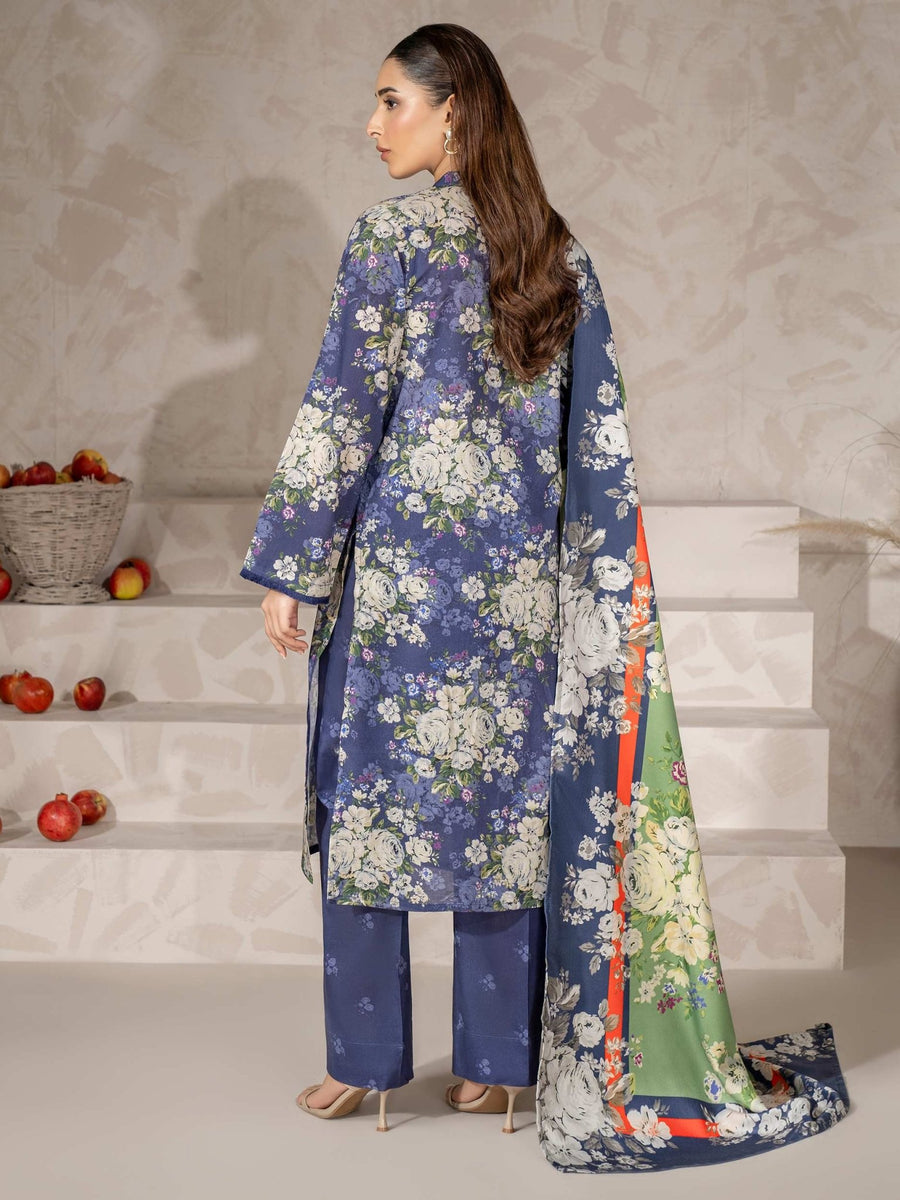 3 Piece Khaddar Suit - Printed (Unstitched) - Pehnaawaa