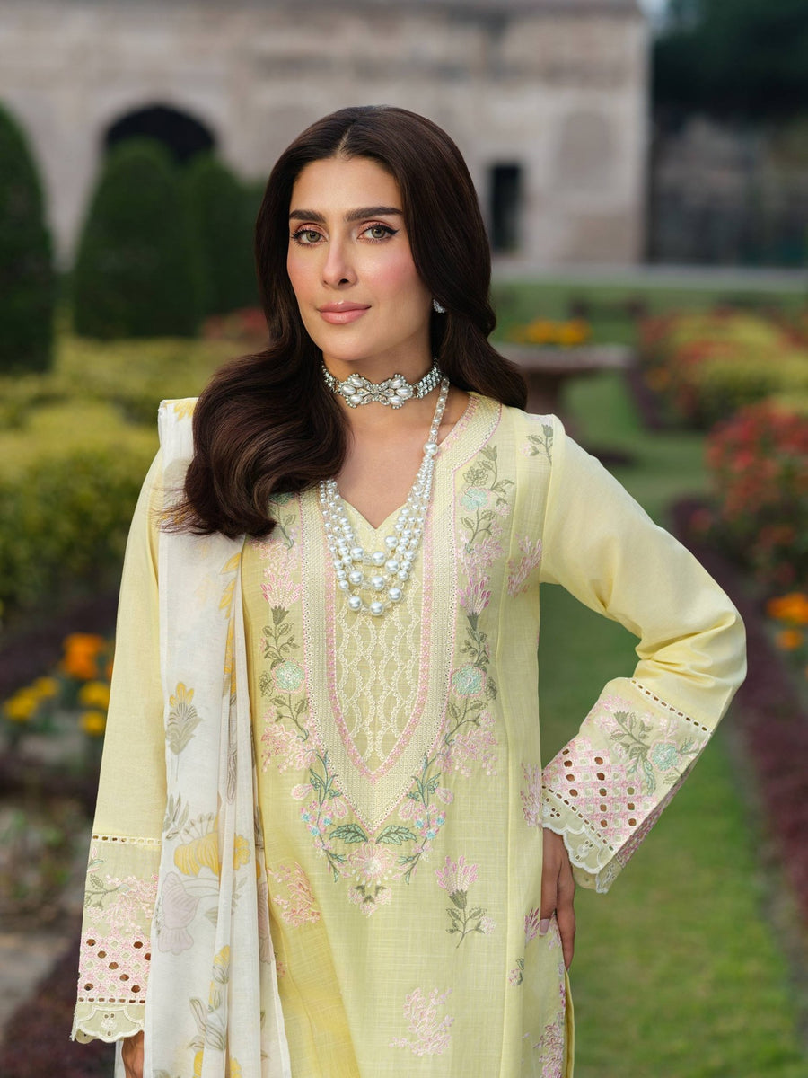 3 Piece Lawn Suit - Embroidered (Pret) - Pehnaawaa