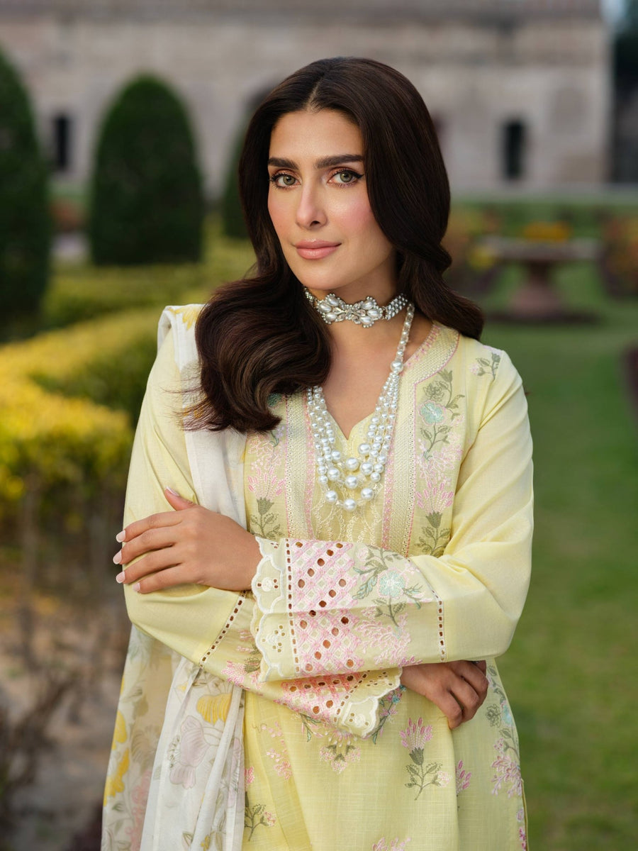 3 Piece Lawn Suit - Embroidered (Pret) - Pehnaawaa