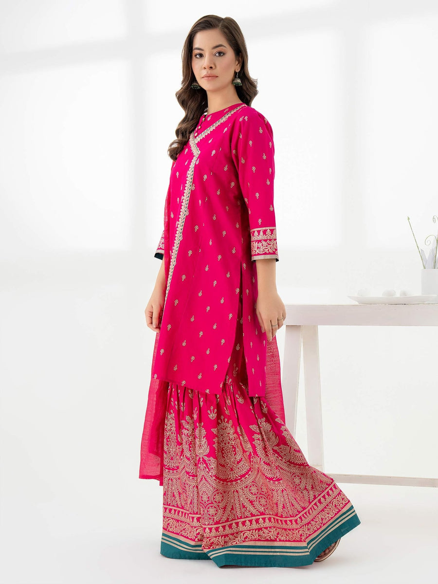 3 Piece Lawn Suit - Embroidered (Pret) - Pehnaawaa