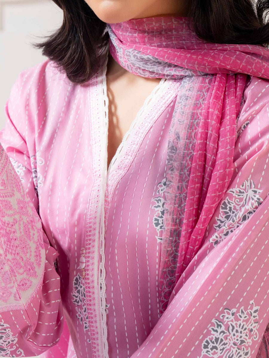 3 Piece Lawn Suit - Embroidered (Pret) - Pehnaawaa