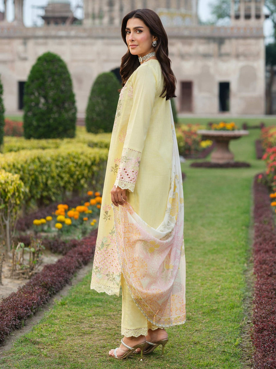 3 Piece Lawn Suit - Embroidered (Pret) - Pehnaawaa