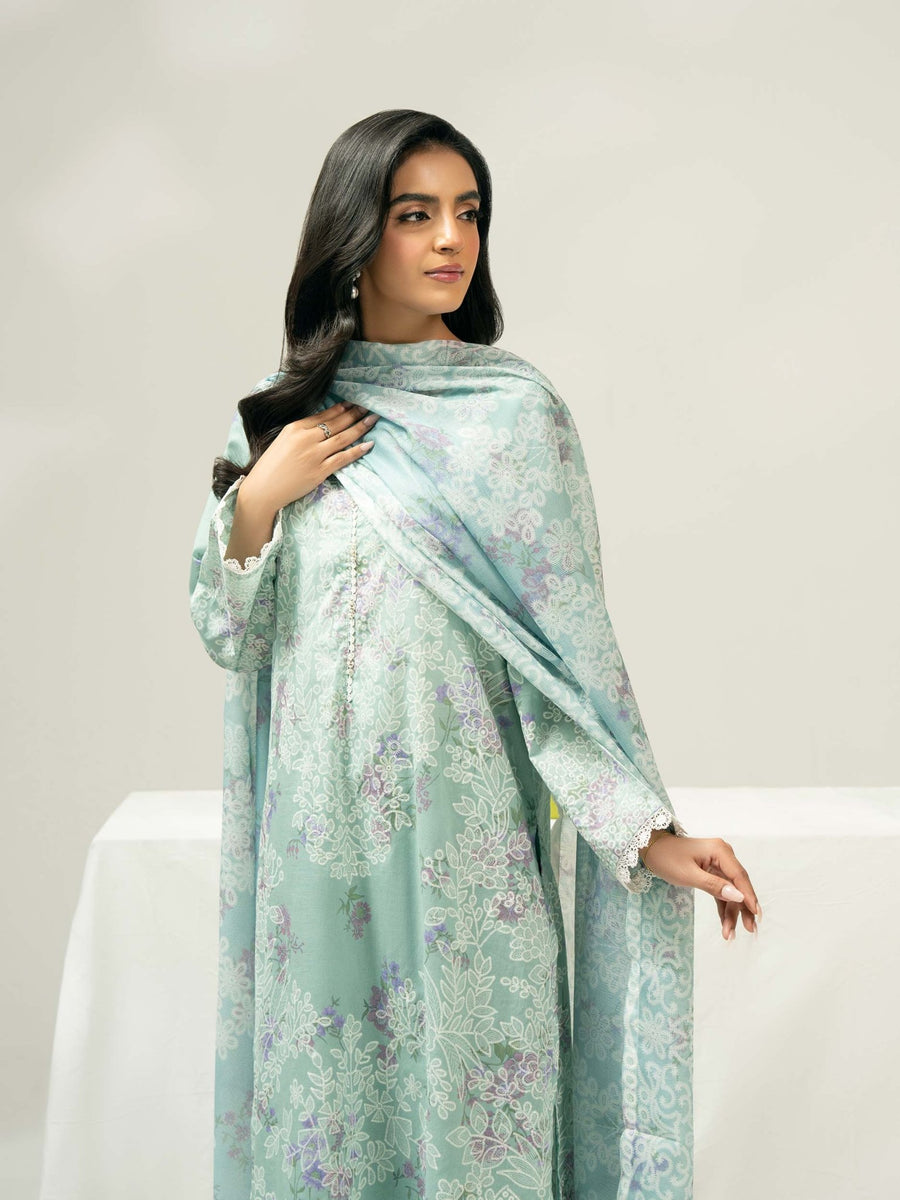 3 Piece Lawn Suit - Paste Print (Pret) - Pehnaawaa