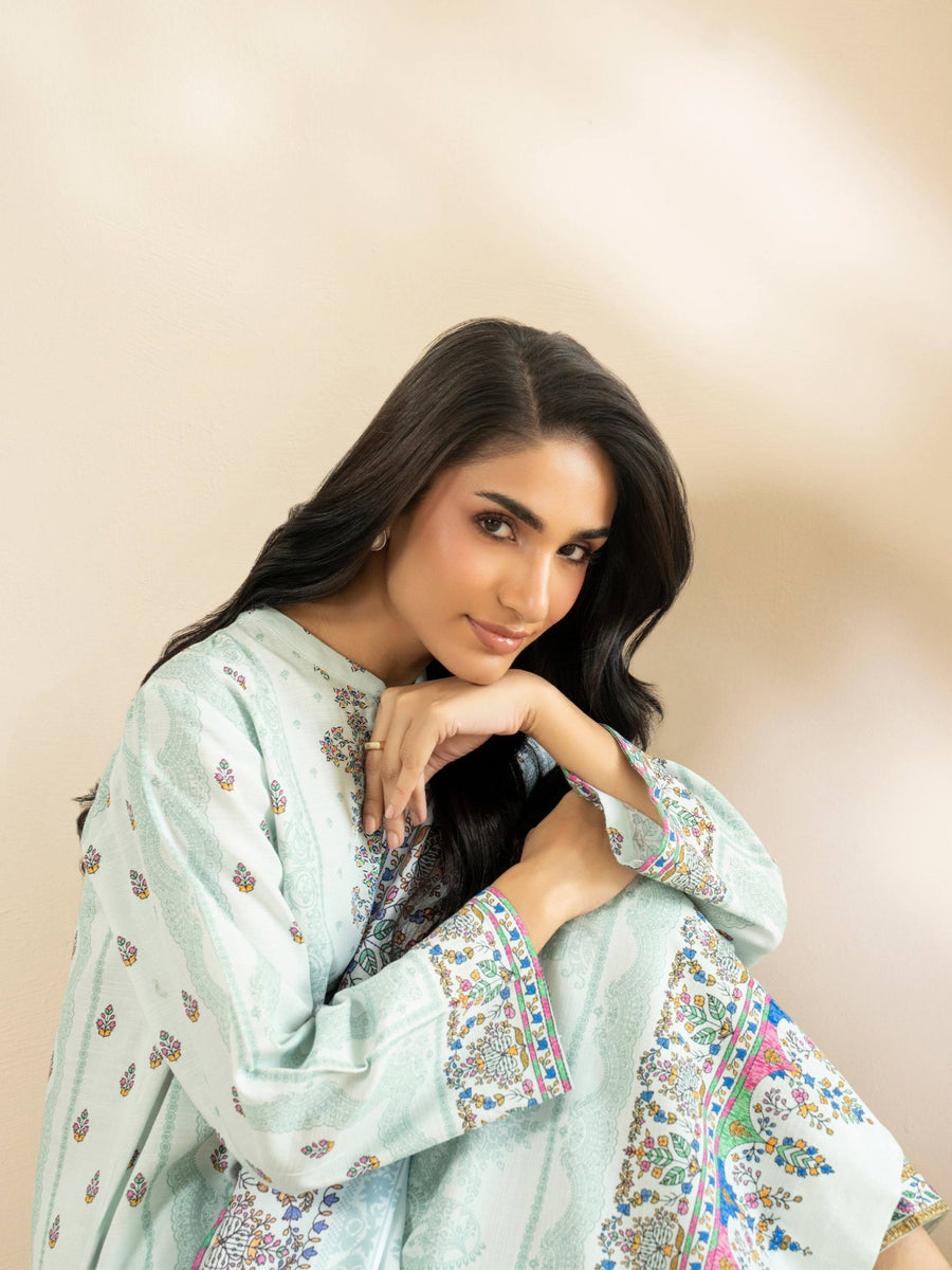3 - Piece Slub Khaddar Suit (Pret) - Pehnaawaa