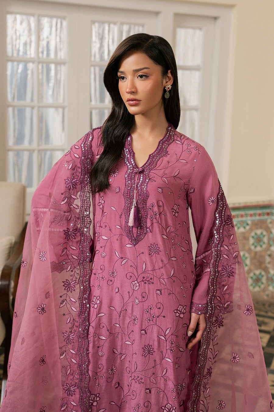 ORCHID AURA-3PC (SHIRT, TROUSER & DUPATTA)