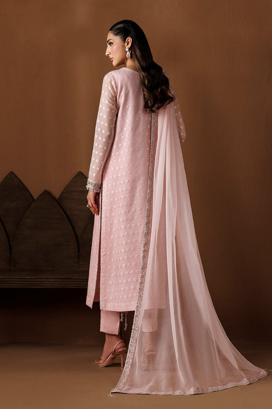 Zari Embroidered Cotton Net 3-Piece Formal Suit