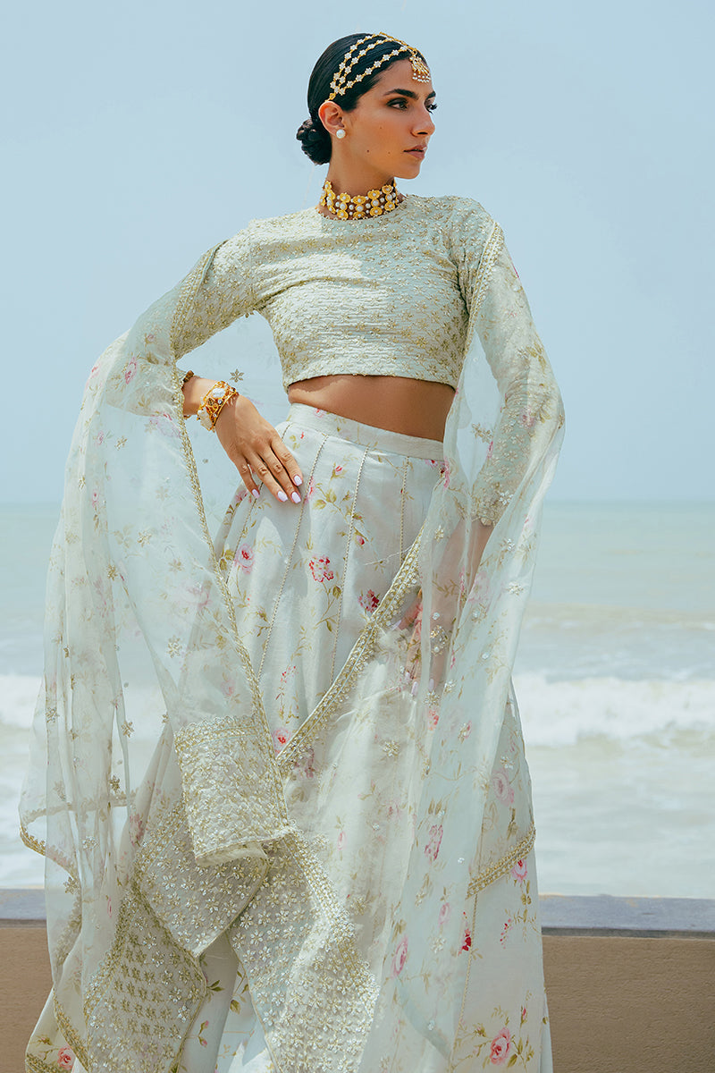 TRANQUIL HAZE-3PC SILK EMBROIDERED PRET - Pehnaawaa