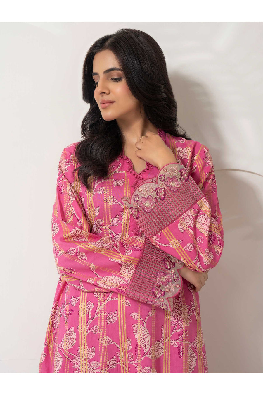 Embroidered Satin 2 Piece Suit Set for You