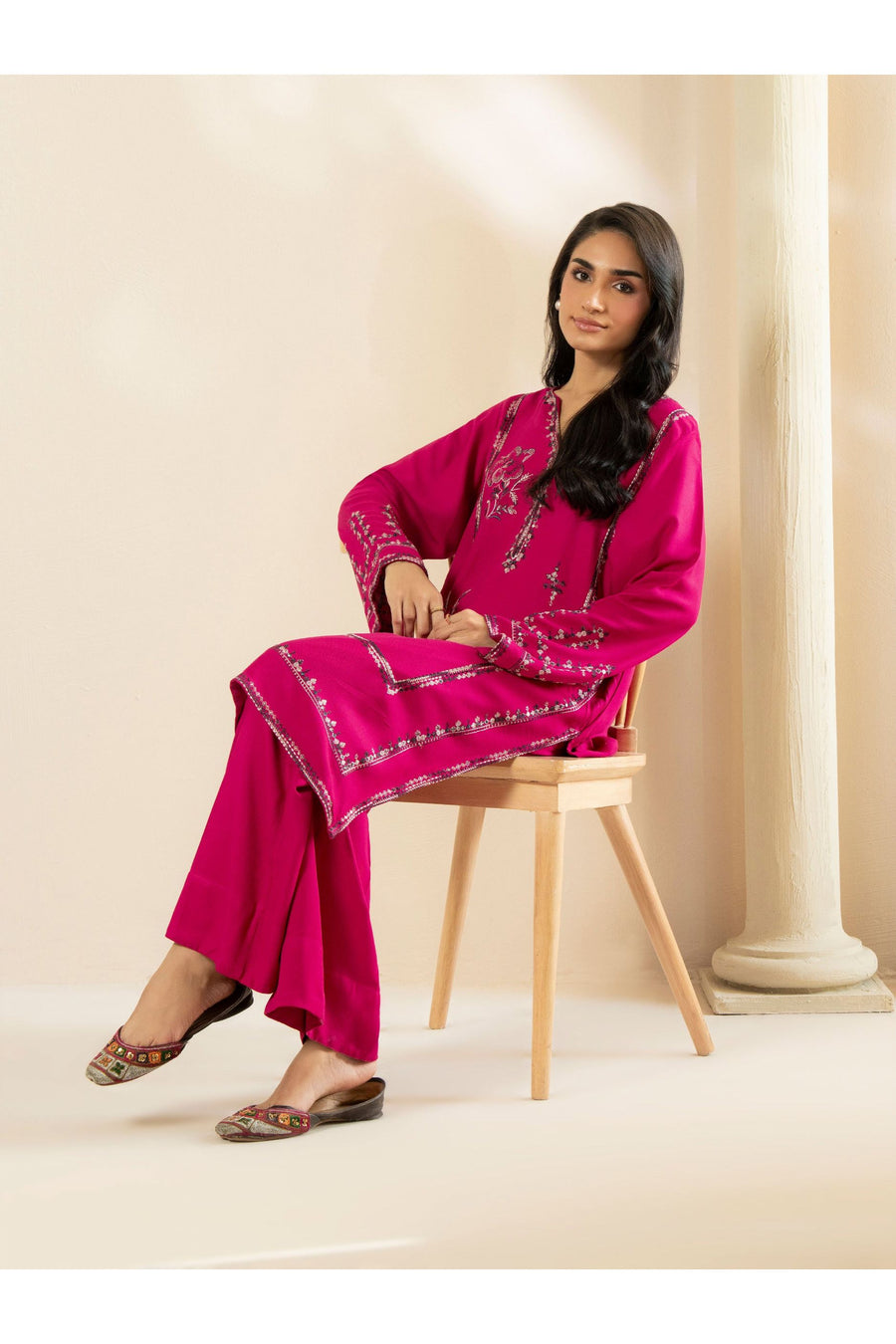 Embroidered Two-Piece Marina Suit Set
